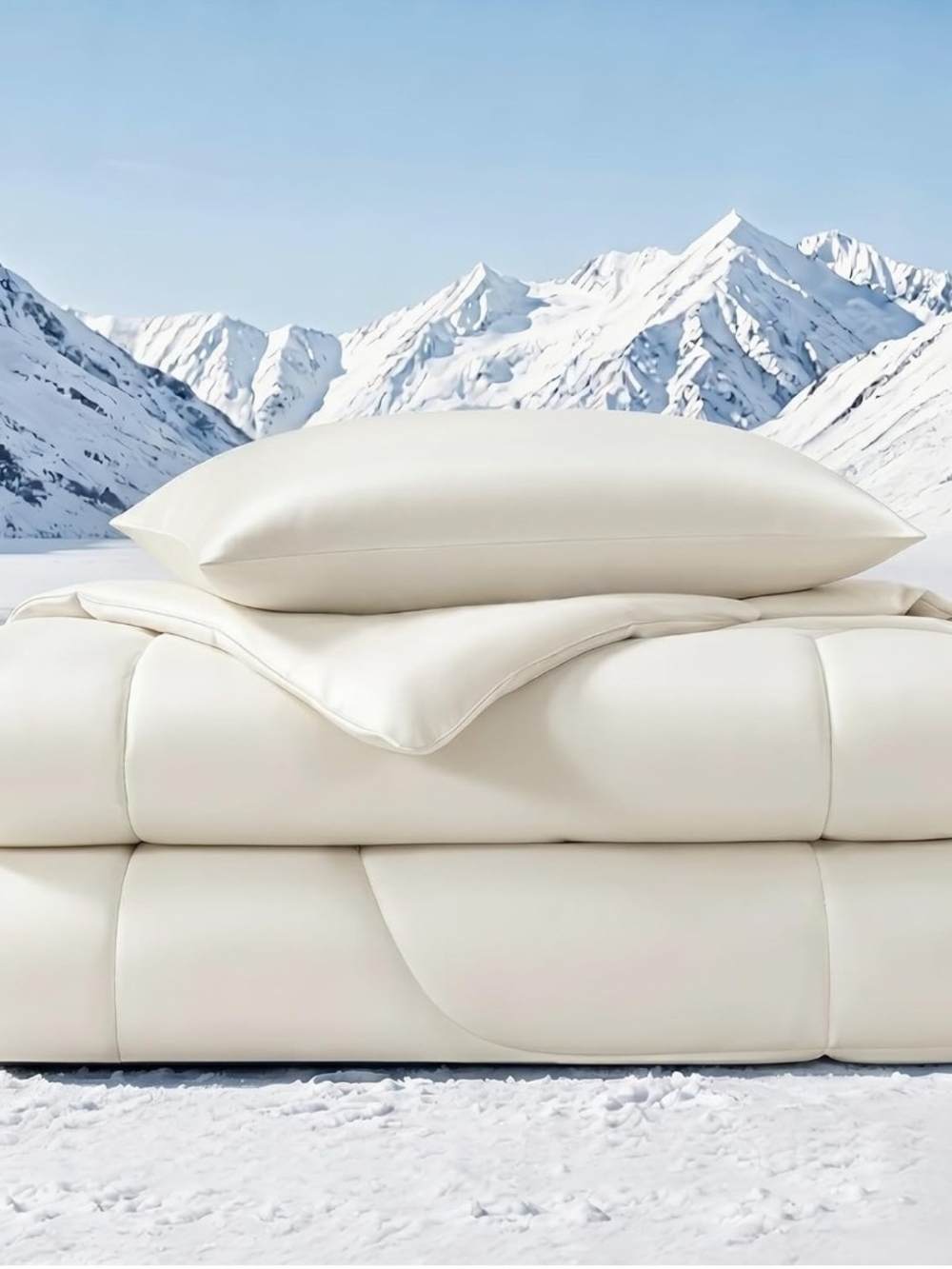 Cooling Comforter Set Queen White 4Pc Cooling Bedding Set Fitted Sheet Pillowcas
